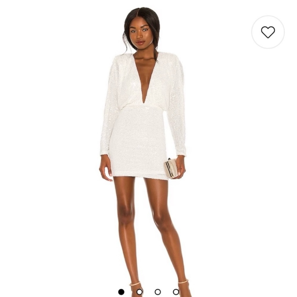 White sequin mini dress